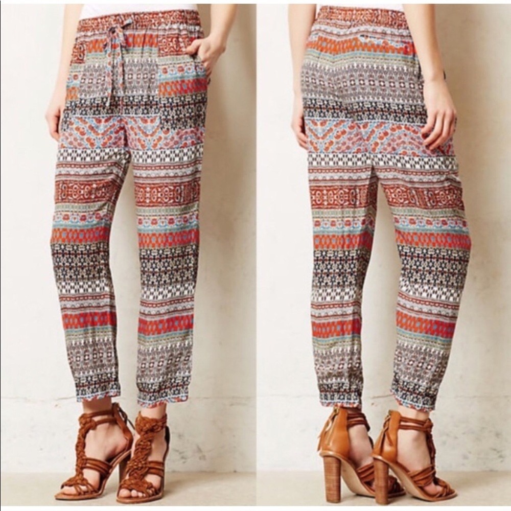Lilka Anthropologie S Boho Tapestry Print Lightweight Lounge Jogger Pants